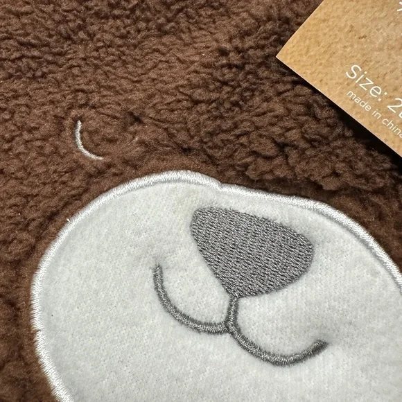 Teddy Bear Brown Kids Toddler Winter Hat and Glove Set Mitten Plaid NWT - Picture 5 of 9